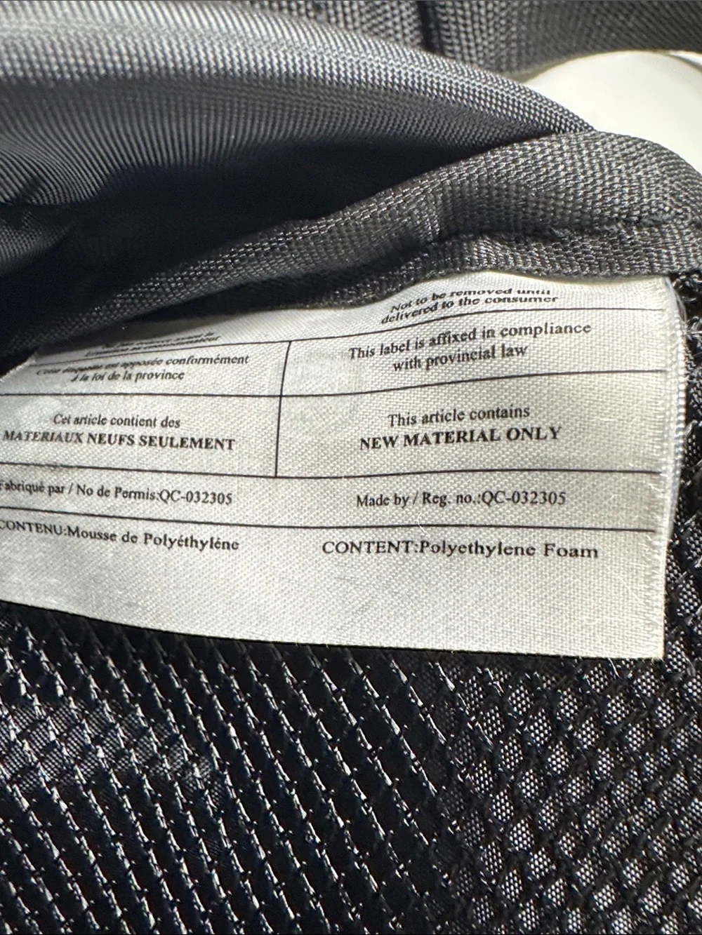Reebok Black Mini Backpack with Subtle Logo Print. Excellent Condition